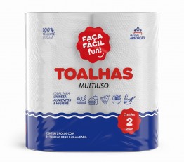 Papel Toalha Cozinha Faca Facil C/2 100fl