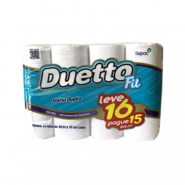 Papel Higiênico F.dupla Duetto C/16rl30m Fit (64 Rolos)