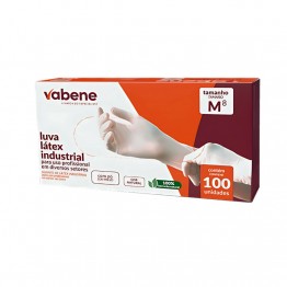 Luva Latex M Vabene C/100 C/po