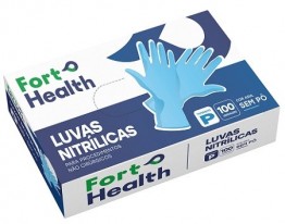 Luva Nitrilica P Fortflex C/100 Az S/po