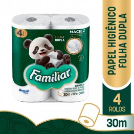 Papel Higiênico F.dupla Familiar C/4rl 30mt (64 Rolos)