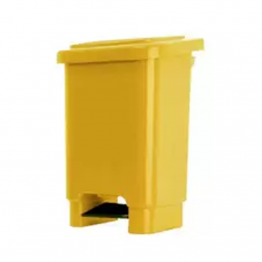 Cesto Lixo Quadrado 100l C/pd C/rd Amarelo
