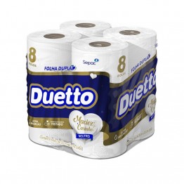 Papel Higiênico F.dupla Duetto C/8rl 30mt (64 Rolos)cubo