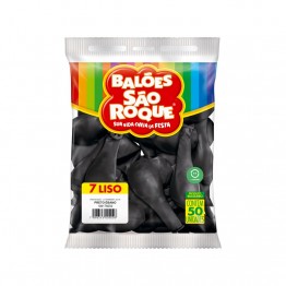 Balao 7 Liso C/50 Sao Roque Pr Ebano