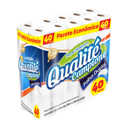 Papel Higiênico F.dupla Qualite C/40rl 30mt (80 Rolos) Comp