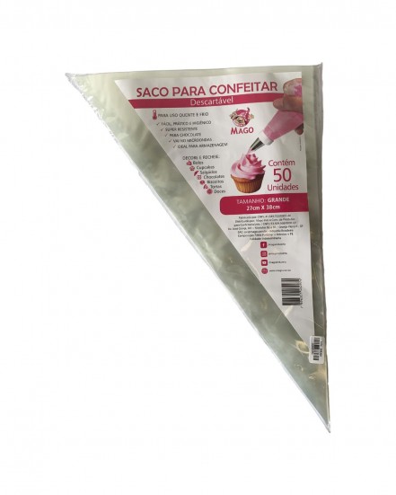 Saco De Confeitar Desc G 27x38 C/1 Mago