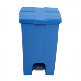 Cesto Lixo Quadrado 100lt Jsn C/pd C/rd Azul