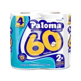 Papel Higiênico F.simples Paloma C/4rl 60mt (64 Rolos)